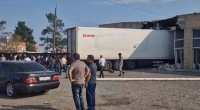 Goranboyda yük avtomobili obyektə çırpıldı - VİDEO