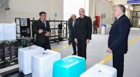 Prezident Sabirabadda su filtrlərinin istehsalı müəssisəsində – FOTO