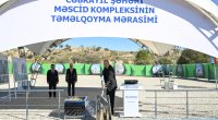 İlham Əliyev Cəbrayıl şəhər məscidinin təməlini qoydu – FOTO