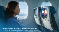 Sərnişinlərə ŞAD XƏBƏR! AZAL-ın təyyarələrində multimedia əyləncə sistemi yeniləndi