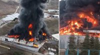 Türkiyədə zavodda güclü yanğın – VİDEO