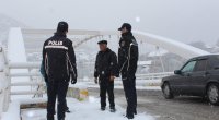 Polis əməkdaşları qarlı havada gücləndirilmiş rejimdə xidmət aparır - FOTO