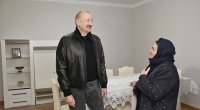 Prezident Ağdərənin Çapar kəndindəki ailənin qonağı oldu - VİDEO