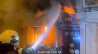 Bakıda dönərxana yanır - VİDEO
