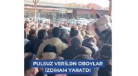 Xırdalanda gərgin anlar: Pulsuz "oboy" izdiham yaratdı