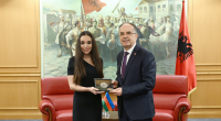 Leyla Əliyeva Albaniya Prezidenti ilə görüşdü &ndash; FOTO