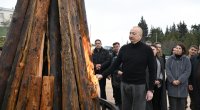 İlham Əliyev Xocavəndin Xanoba kəndində Novruz tonqalını yandırdı - YENİLƏNİB/FOTO/VİDEO