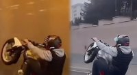 Bakıda təhlükəli manevrlər edən motosiklet sürücüsü CƏZALANDIRILDI - VİDEO