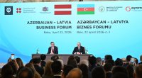 Prezidentlər Azərbaycan-Latviya biznes-forumunda &ndash; FOTO