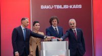 Bakı&ndash;Tbilisi&ndash;Qars dəmir yolunun istifadəyə verilməsi tədbirindən FOTOLAR