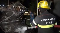 İsmayıllıda minik avtomobili yanaraq kül oldu - FOTO
