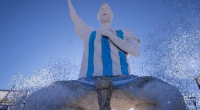 Argentinada Messinin 26 metrlik heykəlinin açılışı oldu - VİDEO