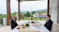 Dövlət başçıları Şuşada birgə naharda - FOTO
