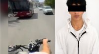Təhlükəli motosiklet sürücüsünü polis saxladı