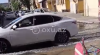 Qaraçuxurda su borusu təmirdən bir gün sonra PARTLADI - VİDEO