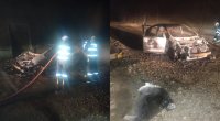 Kəlbəcərdə tuneldə avtomobil yandı - FOTO/VİDEO
