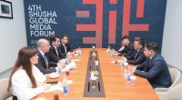 Hikmət Hacıyev və Qazaxıstan rəsmiləri arasında GÖRÜŞ – Media sahəsində qarşılıqlı fəaliyyət MÜZAKİRƏ OLUNDU – FOTO