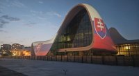 Heydər Əliyev Mərkəzi Slovakiya bayrağının rəngləri ilə işıqlandırıldı &ndash;FOTO