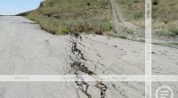 Şamaxını iki rayonla birləşdirən yeganə yol çökdü - FOTO