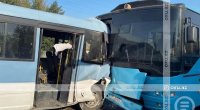 Bakıda iki avtobus TOQQUŞDU: Yaralılar var - Hadisə yerindən GÖRÜNTÜLƏR