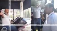 Sumqayıtda avtobus sürücüsü ilə sərnişin arasında mübahisə - VİDEO
