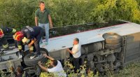 Türkiyədə sərnişin avtobusu qəzaya uğradı - 21 nəfər xəsarət aldı - FOTO