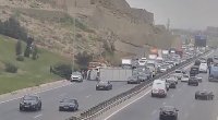 Qaradağda yük maşını AŞDI