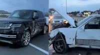 &ldquo;Mercedes&rdquo;lə &ldquo;Range Rover&rdquo; toqquşdu- Video