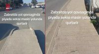 Səki var, amma davamı yoxdur &ndash; Zabratda qəribə yol - VİDEO