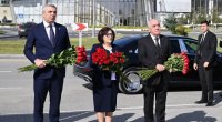 Dövlət və hökumət rəsmiləri Bakıdakı Zəfər parkında şəhidlərin xatirəsini andılar - FOTO/VİDEO