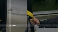 142 nömrəli avtobusda təhlükəli anlar - VİDEO