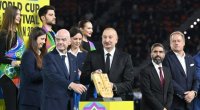 Prezident U-15 dünya çempionatının qaliblərinə kuboku təqdim etdi - Foto -Video