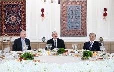 Azərbaycan, Türkiyə və Pakistan liderləri birgə nahar edib - FOTO