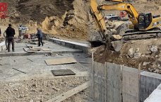 Ləzə kəndində selin dağıtdığı körpünün yerində yenisi tikilir – VİDEO