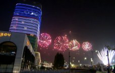 Daşkənddə Mərkəzi Asiya Sammitində iştirak edən dövlət başçılarının şərəfinə atəşfəşanlıq oldu - FOTO