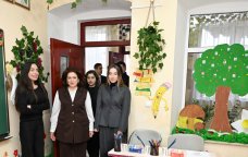 Leyla Əliyeva və Alena Əliyeva Gəncədə xüsusi ümumtəhsil məktəbində - FOTO