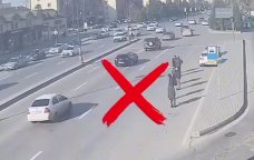 Yol polisindən avtobusu belə gözləyən piyadalara MÜRACİƏT &ndash; VİDEO