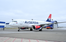 Belqrad&ndash;Bakı reysi Heydər Əliyev Beynəlxalq Aeroportunda belə qarşılandı - FOTO-VİDEO