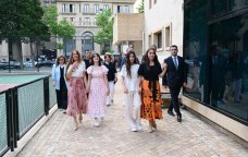 Leyla Əliyeva və Arzu Əliyeva Dənizkənarı Milli Parkda açılış və təqdimat mərasimlərində - FOTO