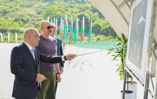 Prezident &ldquo;Həkəriçay&rdquo; su anbarının təməlqoyma mərasimində - FOTO