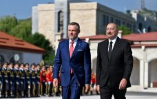 İlham Əliyev Slovakiya Prezidentini Şuşada QARŞILADI - FOTO