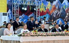 Çolpon-Ata şəhərində Prezident və birinci xanımın şərəfinə dövlət ziyafəti verildi - FOTO/VİDEO