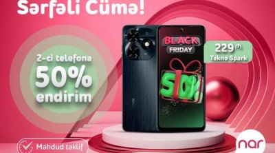 “Nar”dan “Sərfəli cümə” təklifi – 50% endirimlə smartfon əldə et!