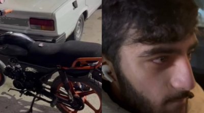 Sərxoş vəziyyətdə moped sürən şəxs saxlanıldı – VİDEO 