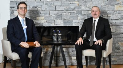 Prezident Davosda “OliverWyman Group” şirkətinin Baş icraçı direktoru ilə GÖRÜŞDÜ - FOTO