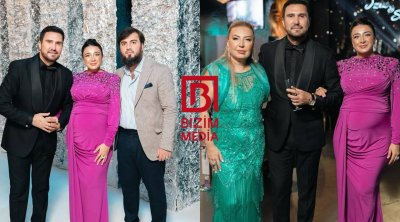 Nadir Qafarzadə böyük oğlu və gəlini ilə - FOTO