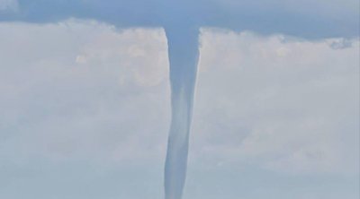 Xəzər dənizində tornado göründü - VİDEO