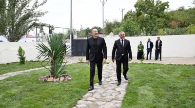 İlham Əliyev Xocalı rayonunun Daşbulaq kəndində - FOTO