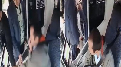 Avtobus sürücüsünü döyən şəxs SAXLANILDI - FOTO