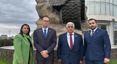 İsrail səfiri Albert Aqarunovun abidəsini ziyarət etdi – FOTO